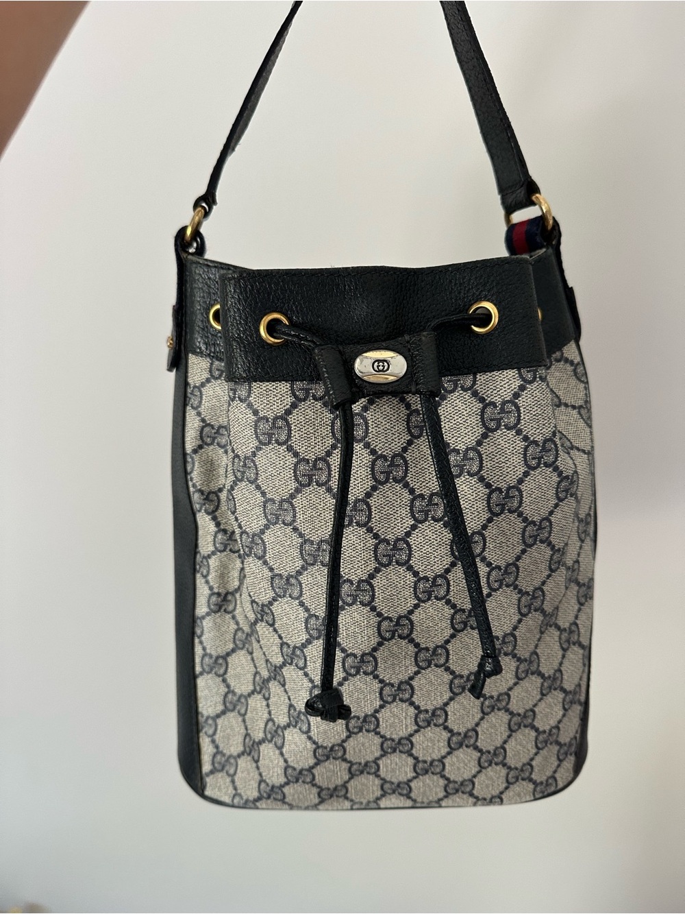 Vintage Gucci GG Monogram bucket bag